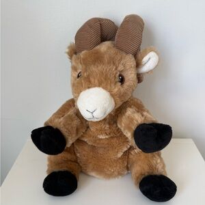 Plush Brown Ram Stuffed Animal - Soft Cuddly Toy